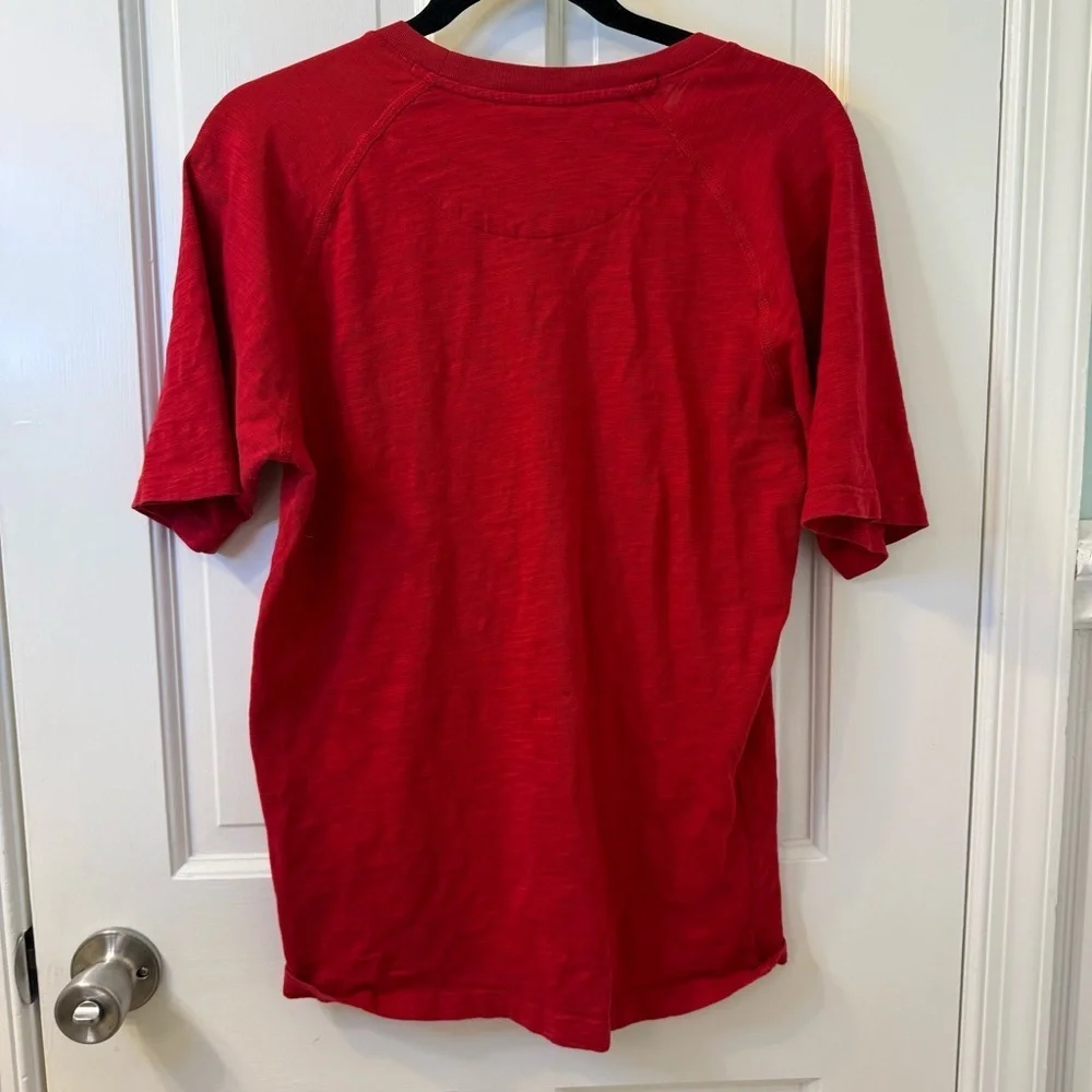 Jordan Red Short Sleeve Tee with Graphic Design